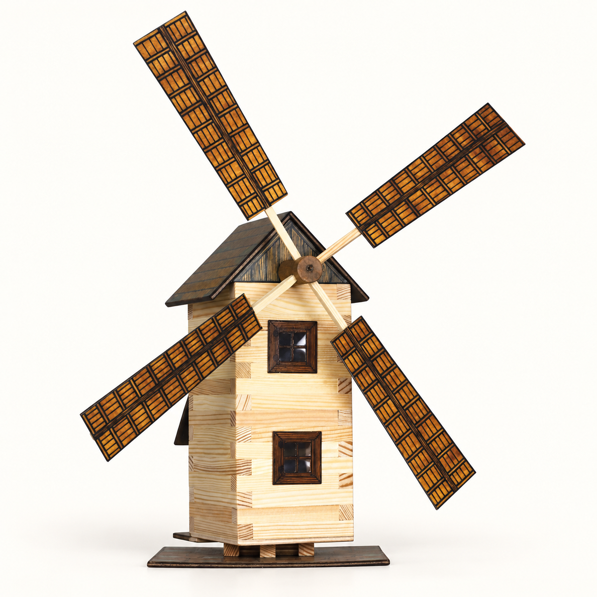 Walachia Windmill wooden construction kit, assembled model