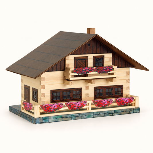 Walachia Alpine House wooden construction kit, assembled model