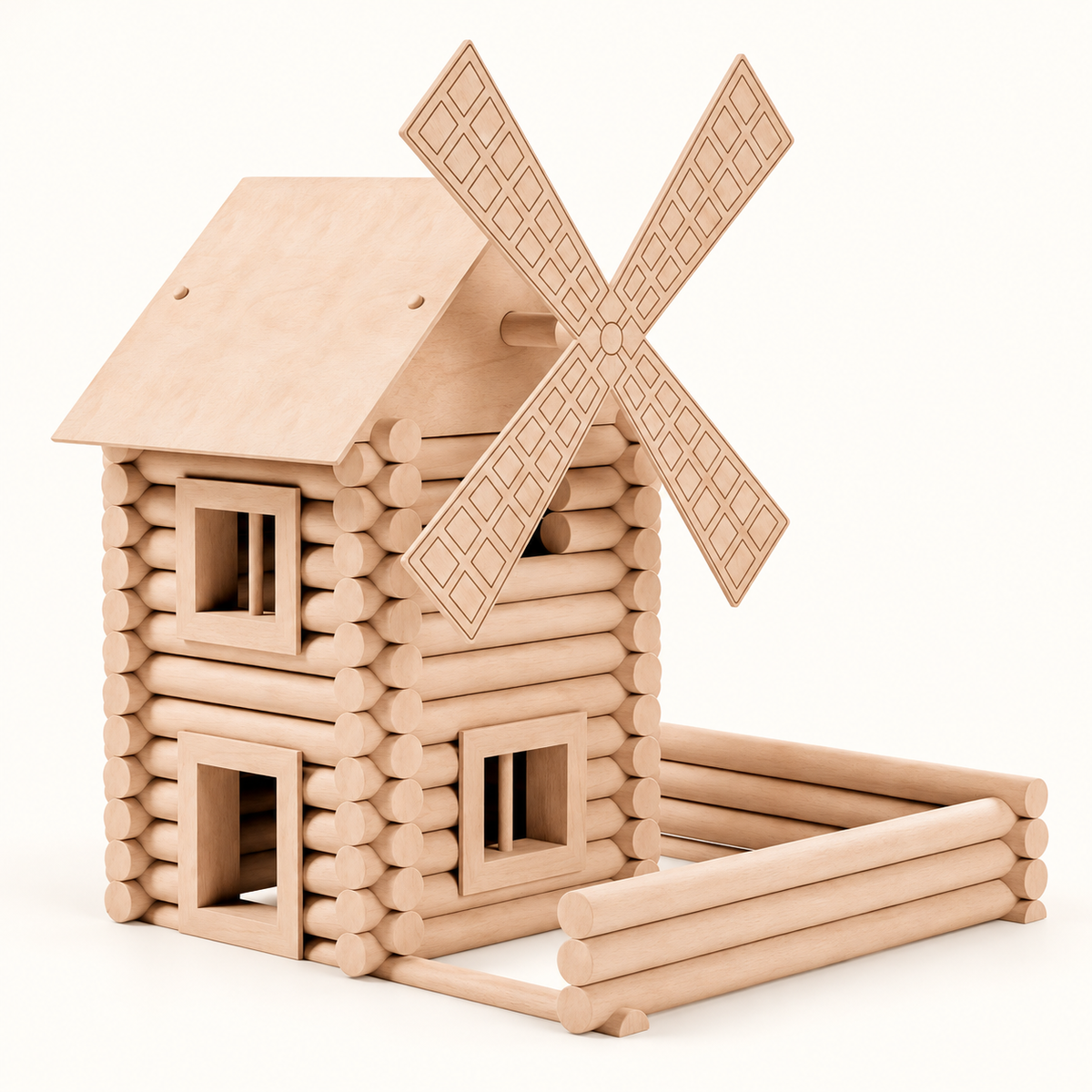 Walachia Vario Mill 122 wooden construction kit, example build