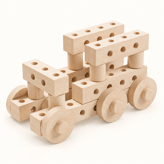 Walachia Construct Mini 44 wooden construction kit, example build