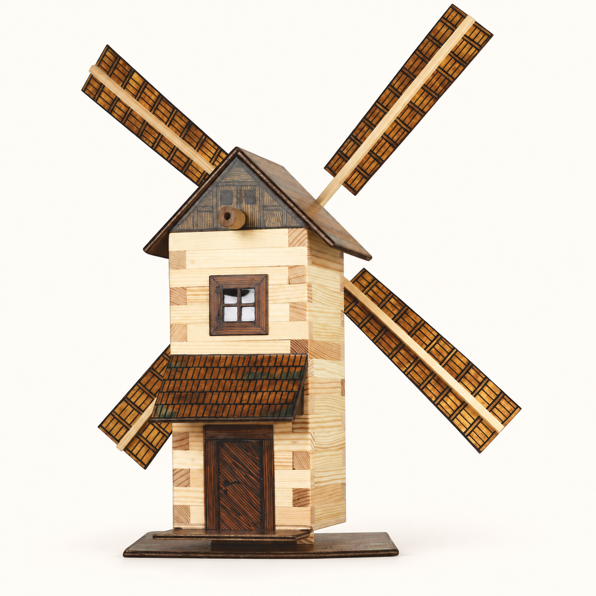 Walachia Windmill wooden construction kit, assembled model