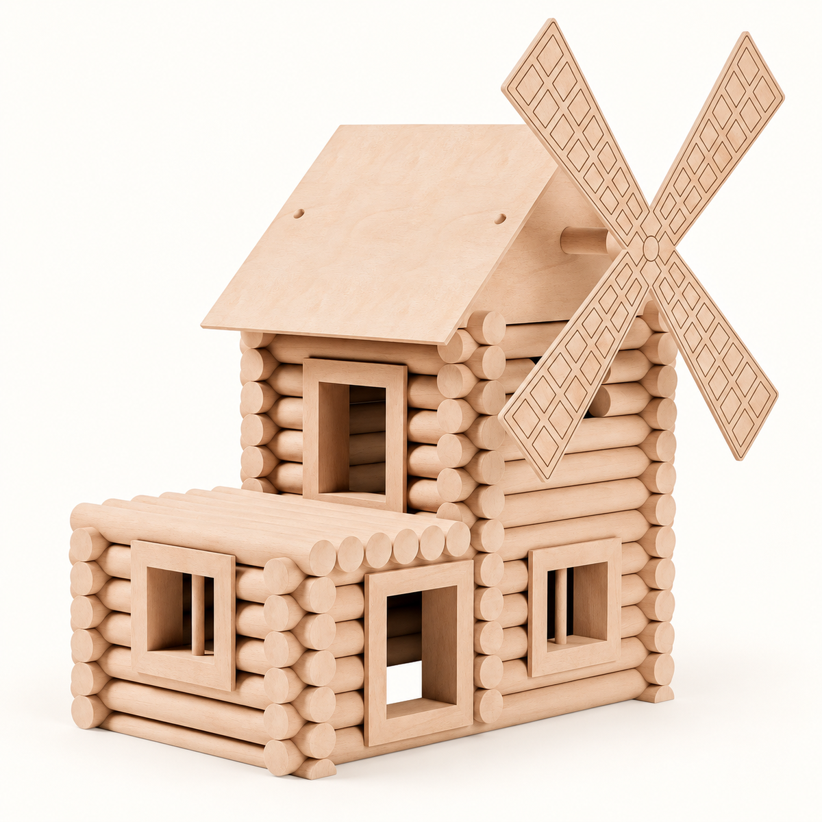 Walachia Vario Mill 122 wooden construction kit, example build