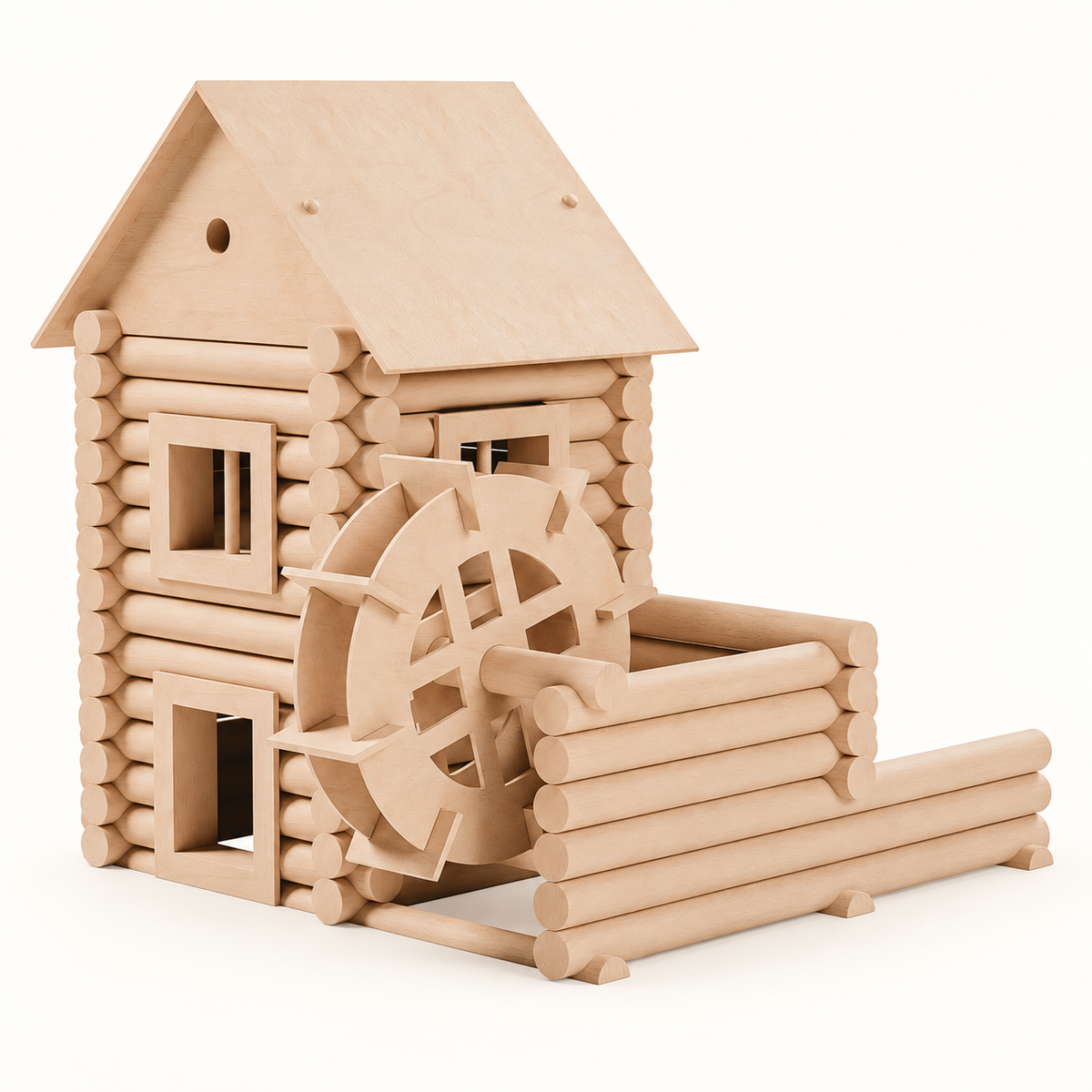 Walachia Vario Mill 122 wooden construction kit, example build