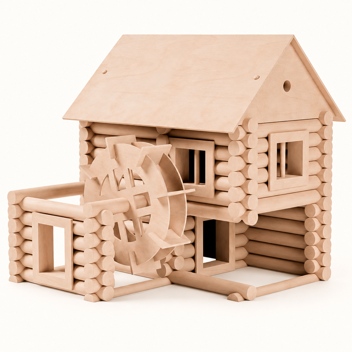 Walachia Vario Mill 122 wooden construction kit, example build